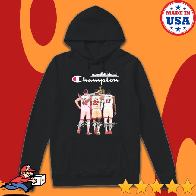 Champion Kevin Love Jimmy Butler And Bam Adebayo Miami Heat Signatures Shirt Champion Kevin Love Jimmy Butler And Bam Adebayo Miami Heat Signatures Shirt