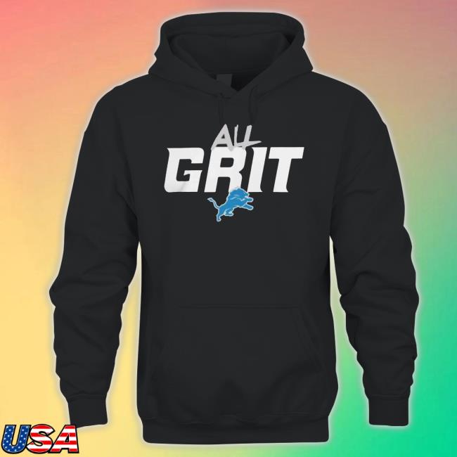 All Grit Detroit Lions Hoodie -  Worldwide Shipping