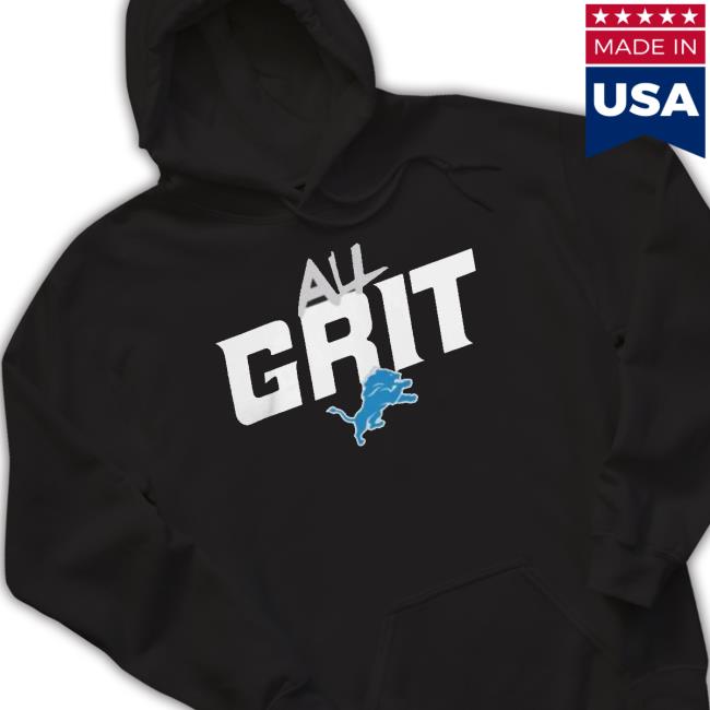 Official All grit lions detroit funny T-shirt, hoodie, tank top