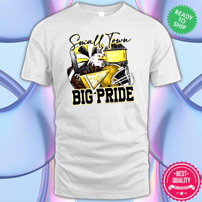 Small Town Go Team Big Pride Eagles Football Sublimation Design Shirt