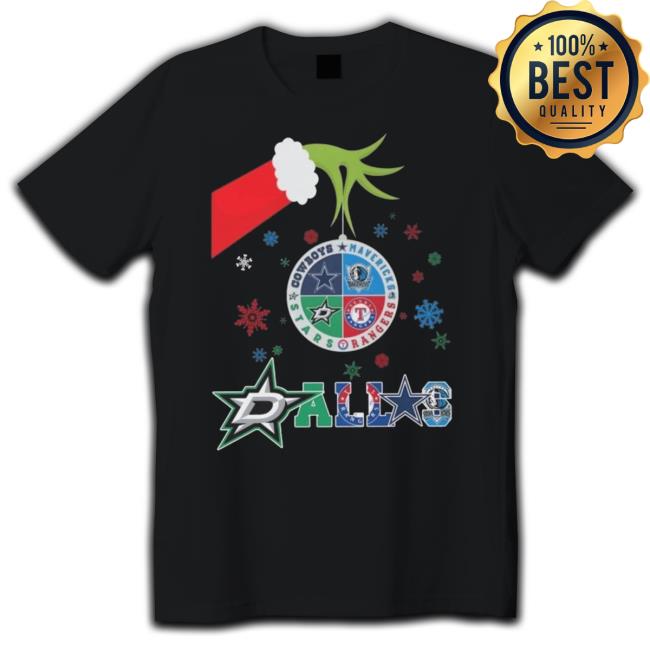 Original Grinch Hand Dallas City Sports Cowboys Mavericks Stars And Rangers  Merry Christmas 2023 Shirt, hoodie, sweater, long sleeve and tank top