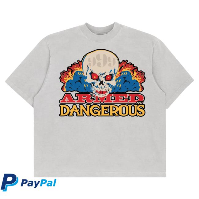 Official 999 Club Juice Wrld Merch Store Armed And Dangerous Tee Shirt White 999Club Clothing JuiceWrld Official 999 Club Juice Wrld Merch Store Armed And Dangerous Tee Shirt White 999Club Clothing JuiceWrld