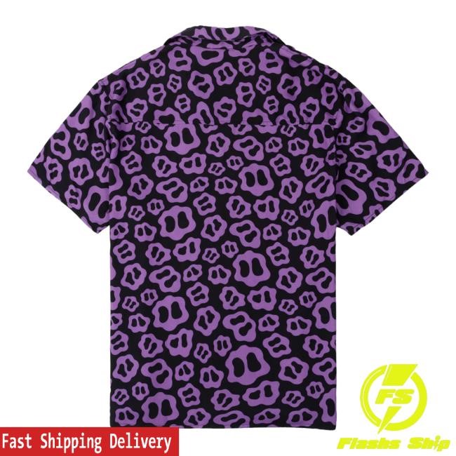 Ranboo Fashion Store Purple Patterned Button Up Sweatshirt Ranboo Fashion Store Purple Patterned Button Up Sweatshirt