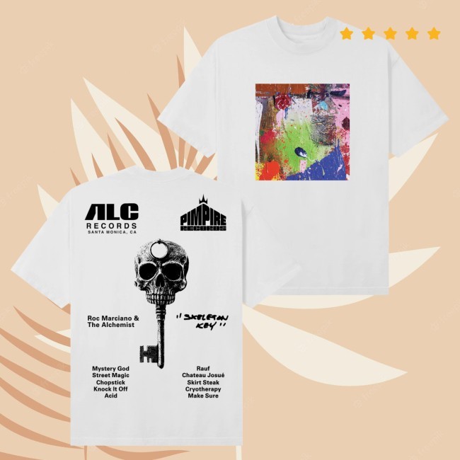 Trending Alc Records Merch Roc Marciano The Skeleton Key T-Shirt  Hoodie  Tank Top  Sweater And Long Sleeve T-Shirt White - Inotee
