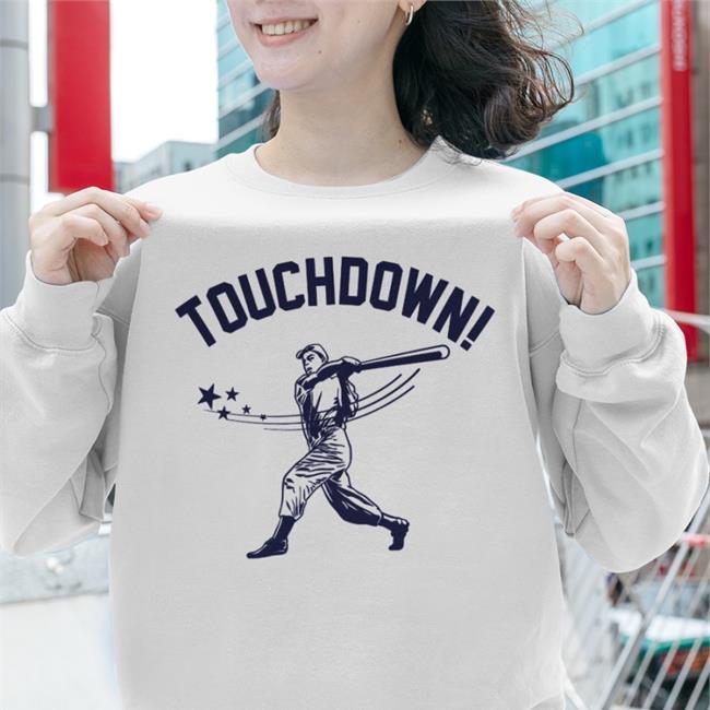 Donkeytees Store Touchdown Baseball Tee Grey