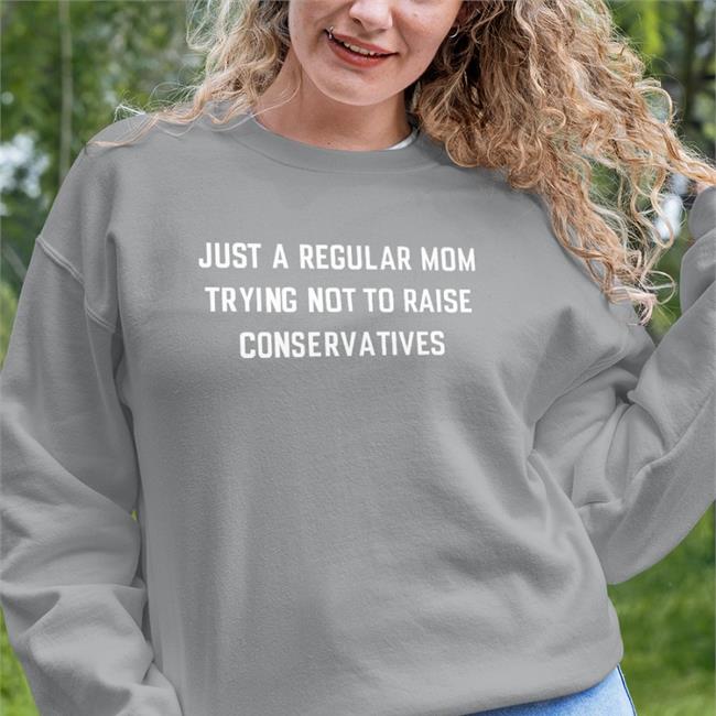 Zenliondesign Merch Just A Regular Mom Trying Not To Raise Conservatives Hoodie The Millennial Dr. Sue