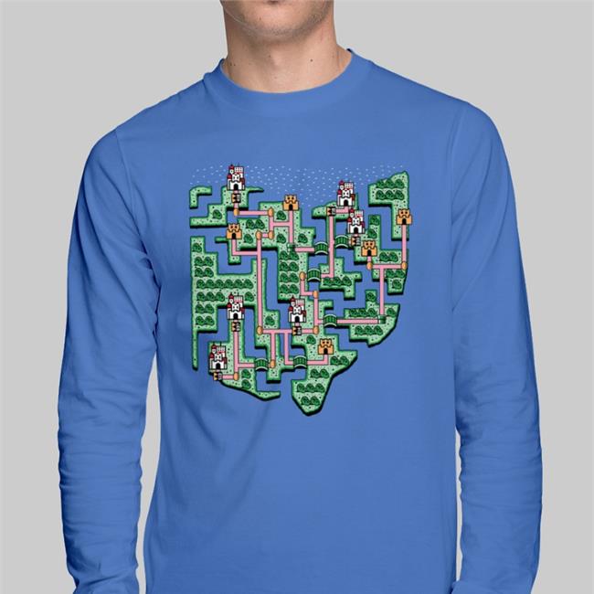 Ohio Map Royal T Shirt