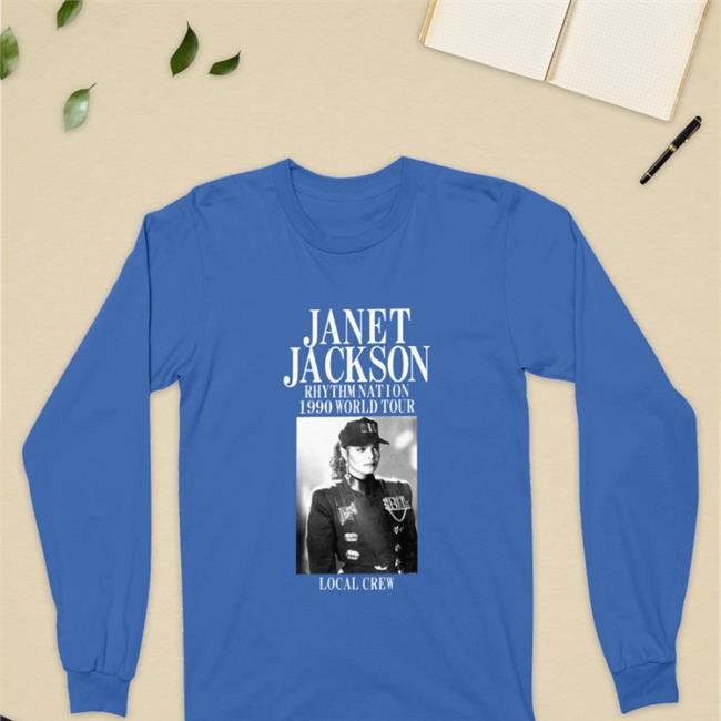 Janet Jackson Rhythm Nation 1990 World Tour Local Crew Hoodie