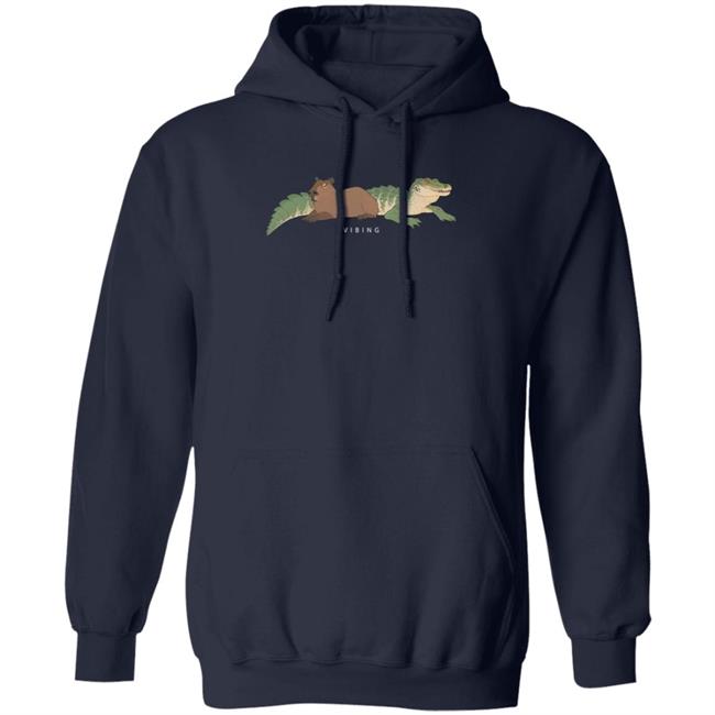Capybara Vibing Hoodie Gators Daily Store Capybara Shirt Hoodie Sweatshirt