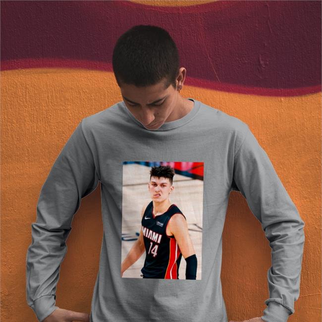 Kyle Lowry Wearing Tyler Herro Tee Shirt Heat Vs The World