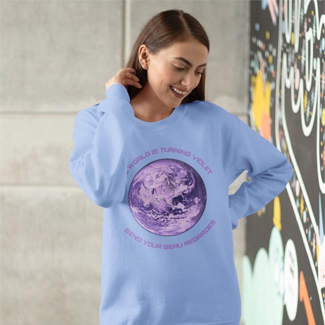 The World Is Turning Violet Send Your Beau Regardes T Shirts