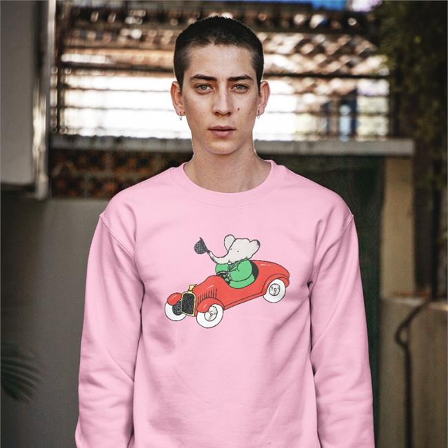 Rowingblazers Store Babar Car Sweatshirt Grey
