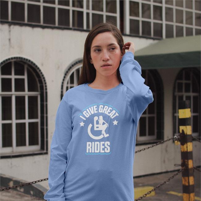 Ricky Berwick I Give Great Rides Tee Wheelchair With Stripper