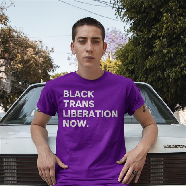 Michael Aw77 Black Trans Liberty Now Sweatshirt