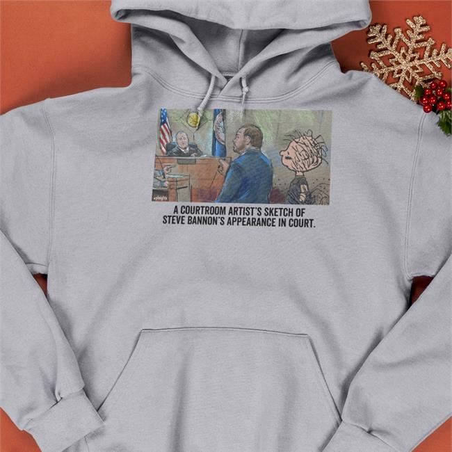 A Courtroom Artist's Sketch Of Steve Bannon's Appearance In Court Tee