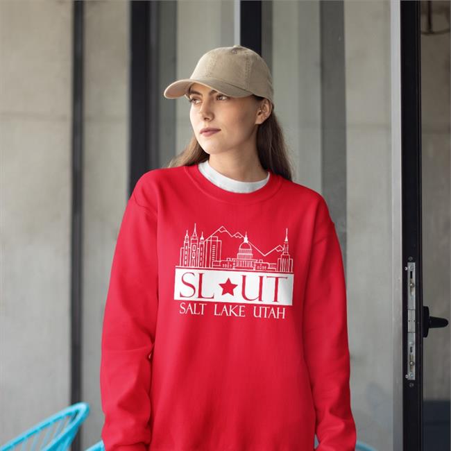 Slut Salt Lake Utah Shirt Nursebrianrn Red