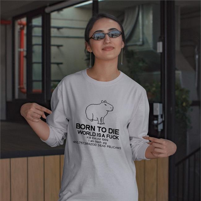 Tofupixel Born To Die Capybara Shirt