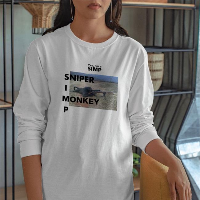 ShirtsThatGoHard Yes I'm A Simp Sniper Monkey Shirt
