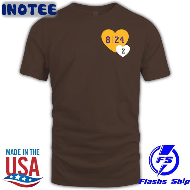 Savannah James 8 24 2 Hearts Hoodie Kobe Bryant 8 24 2 Hearts Shirt