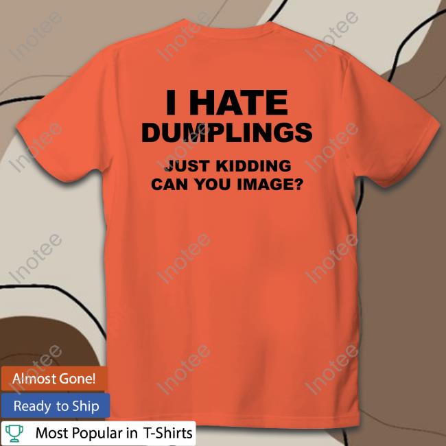 Shirtsthatgohard Shop I Hate Dumplings Just Kidding Can You Imagine Funny T Shirt