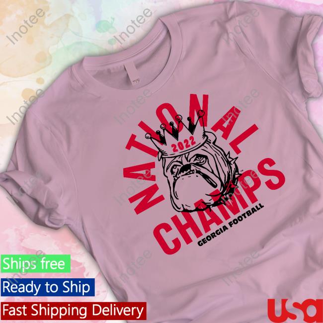 Georgia 2022 National Champs Crown Long Sleeve T Shirt