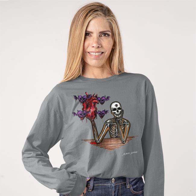Marcos Alvarado Heart Eaters Long Sleeve Tee Shirt Black