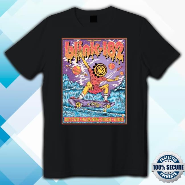 Original Blink-182 July 11 2023 Sunrise Florida Shirt