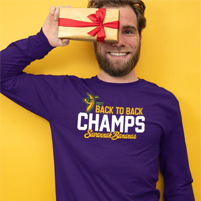 Back To Back Champs Savannah Bananas T-Shirt Savannah Bananas Savannah Bananas Store 2022 Cpl Championship Hoodie