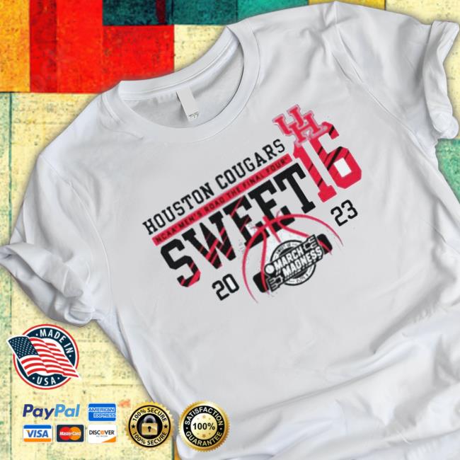 Official Houston Cougars Bookstore March Madness Men’S Basketball 2023 Sweet 16 Shirt