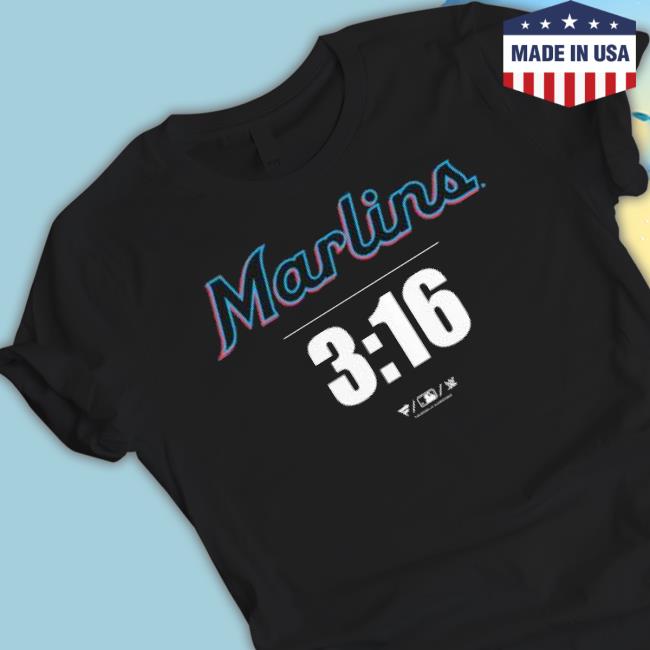 Miami Marlins Branded 3 16 shirt