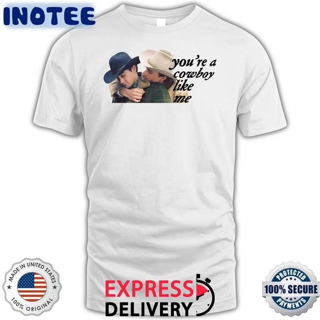 Brad Pitt And Leonardo Dicaprio You're A Cowboy Like Me Shirts Brokeback Mountain