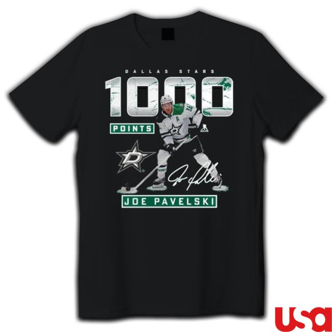 Joe Pavelski Dallas Stars Fanatics Branded 1,000 Career Points Shirt