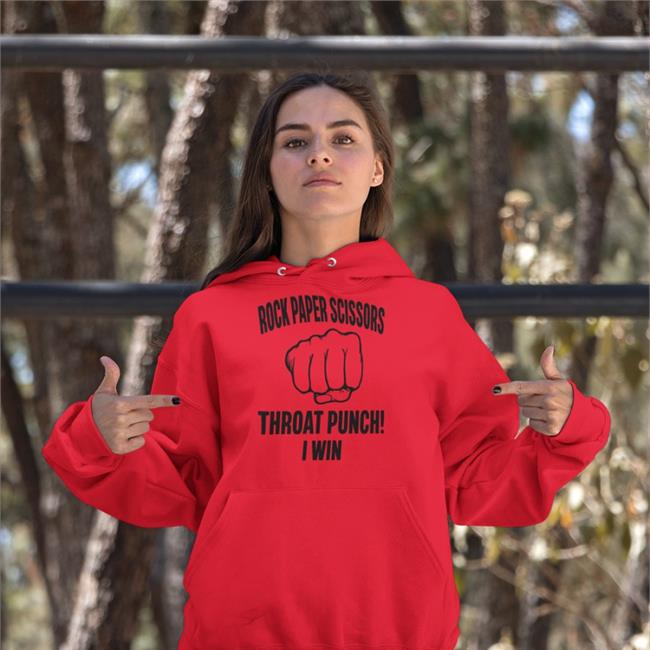 Walmart Shop Rock Paper Scissors Throat Punch I Win Tee Shirt