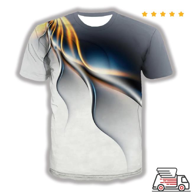 Stripe T-Shirt Men Graphic Tshirts Cool Black And White T-Shirts Graphic Lines 3D T Shirts Funny Casual Sweaters Printed Short Sleeve