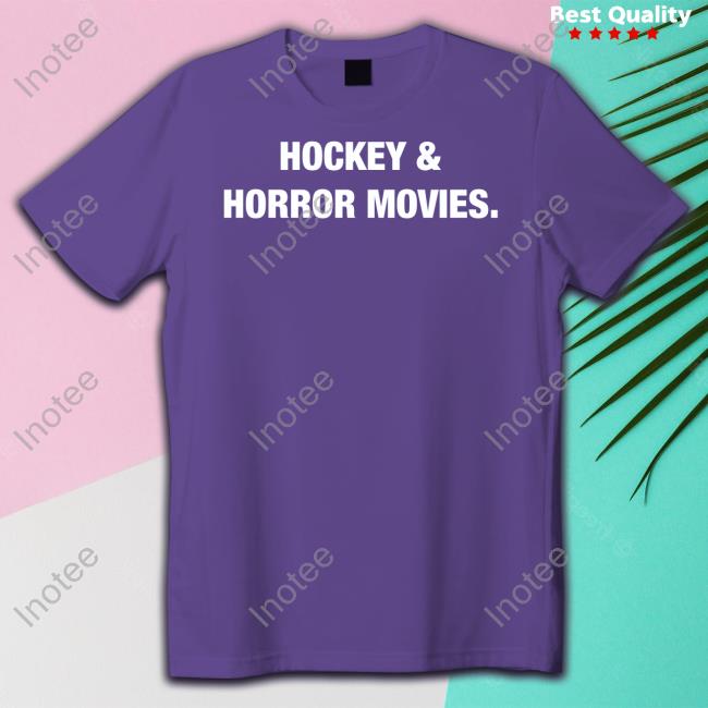 4Thlinegoon Shop Hockey & Horror Movies Tee