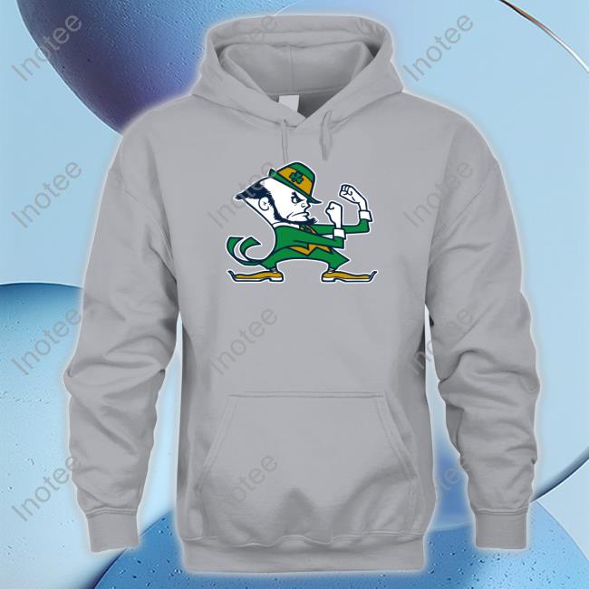 Frank Fleming Wearing Notre Dame Leprechaun Official Shirt Notre Dame Leprechaun Hoodie