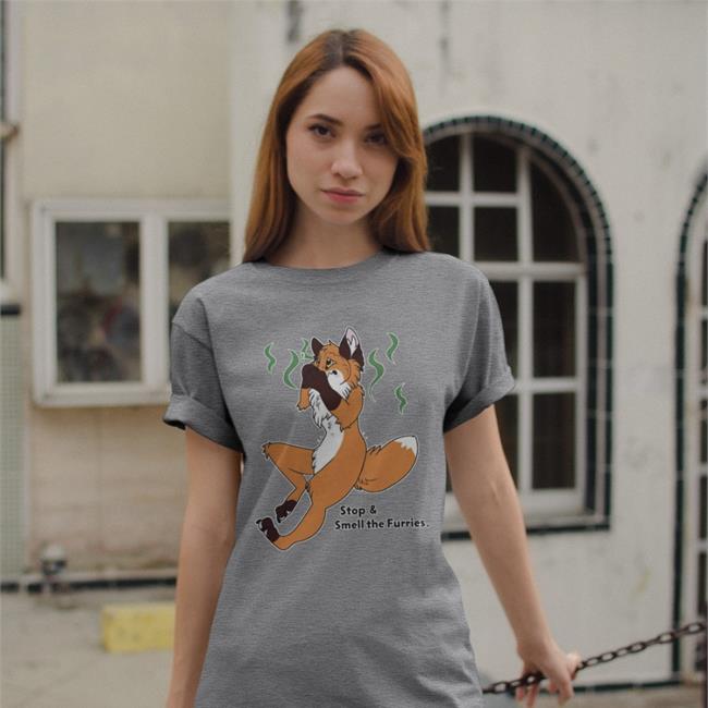 Shirts With Threatening Auras Stop And Smell The Furries Hoodie