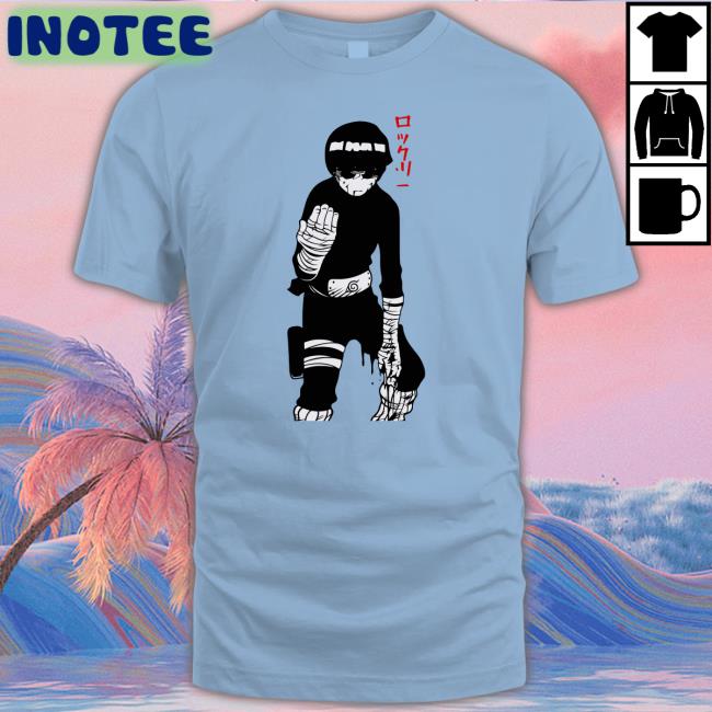 Minimalist Anime Rock Lee Canvas Art Shirt Spookilee