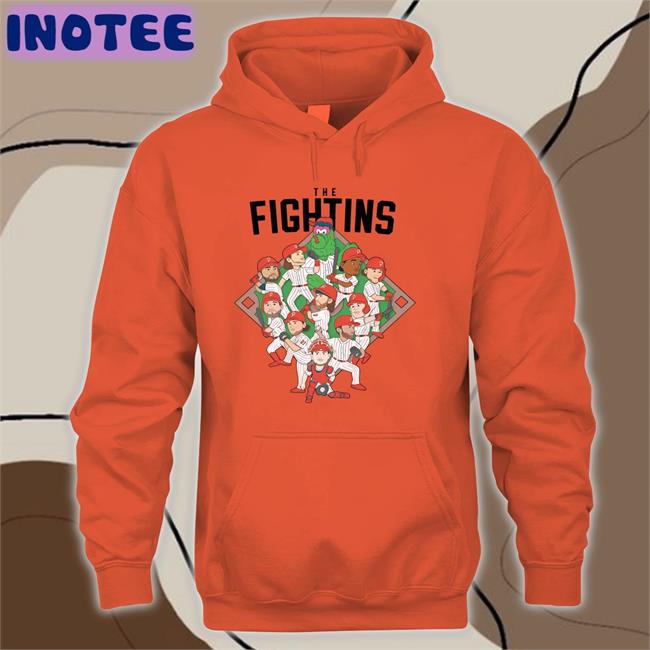 Philastrations Studio The Fightins Hoodied Sweatshirt The Fightins Long Sleeve Tee Shirt Philadelphia Phillies Postseason