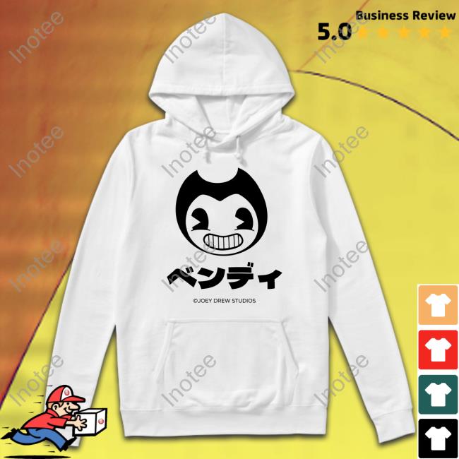 Themeatly Bendy Head Katakana Ringer Tees Bendy Merch