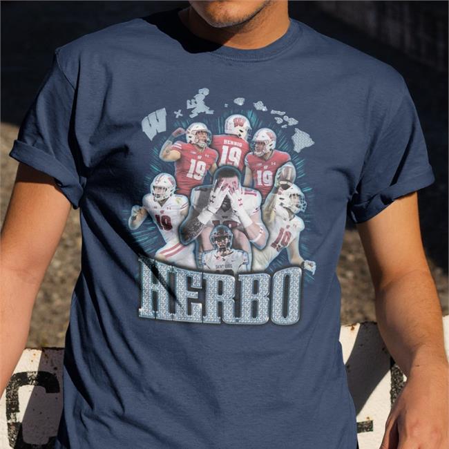 Wisconsin Badgers Football Herbo Tee Shirt Nick Herbig