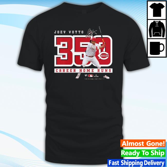 Joey Votto Cincinnati Reds Red 350 Home Runs Signature Shirt