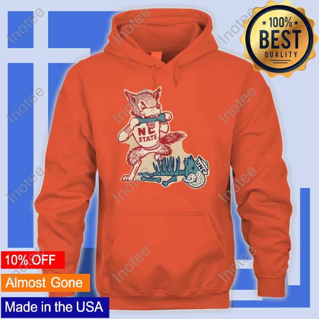 Nc State's Mascot Eating Unc's Mascot Hoodie
