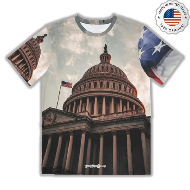 United States Capitol Men's Polyester Hoodie Sweatshirt (Aop)