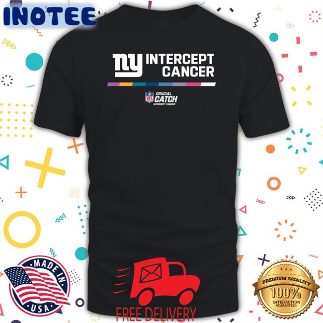 New York Giants Intercept Cancer Tee Shirt