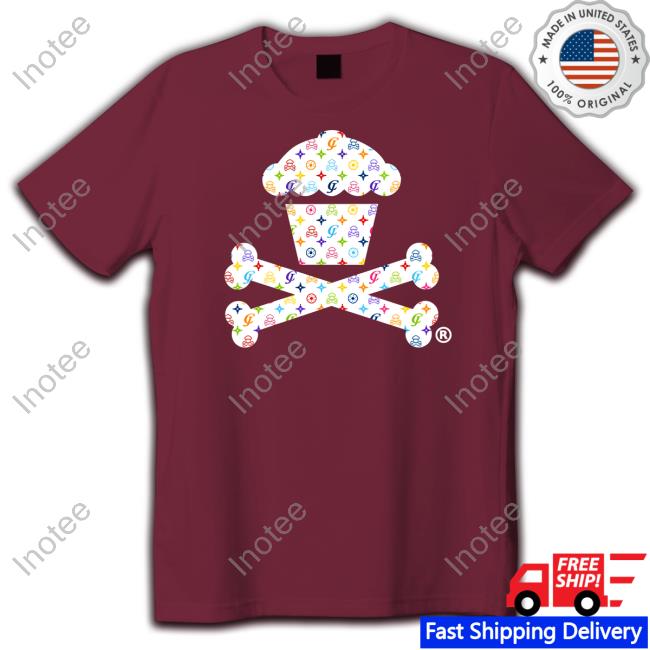 Johnny Cupcakes Merch Colorful Chewy Crouton Crossbones Tee