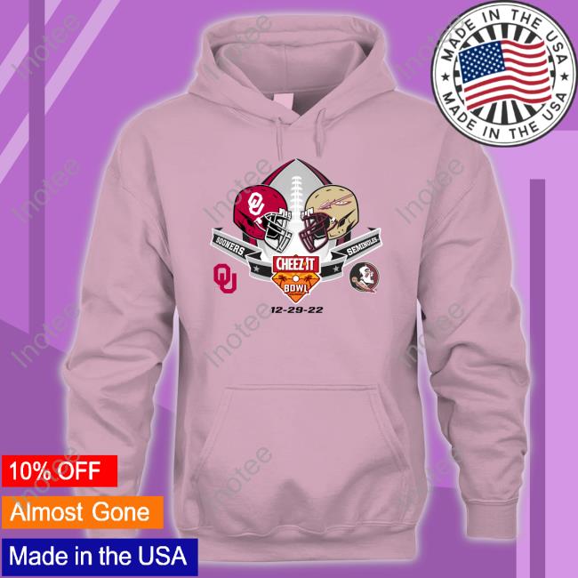 Fcsmerch Sooners Vs Seminoles Cheez It Bowl Hoodie Fcsmerch Oklahoma Sooners Vs Florida State Seminoles 2022 Cheez It Bowl Shirt