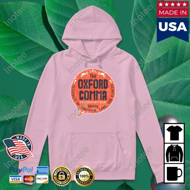Oxford Comma Preservation Society Logo Long Sleeve T Shirt