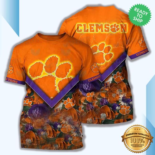 Clemson T-Shirt For Sale 3D Famous Clemson Tigers Gifts
