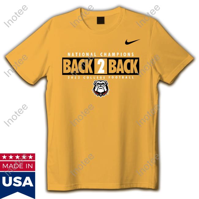 Georgia Bulldogs Back To Back 2022 College Football Playoff National Champions T Shirt